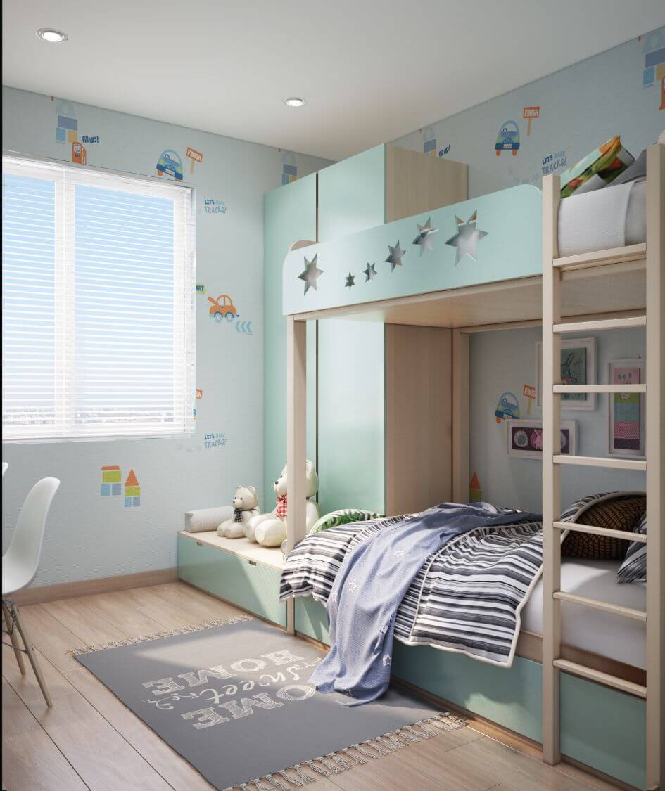 THIẾT KẾ NỘI THẤT CHUNG CƯ GIÁ RẺ - CĂN HỘ GIA HÒA 2 PHÒNG NGỦ 